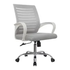 BONNO - Silla De Escritorio Dex Pequeña B Moderna Cómoda Color Gris