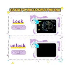 GENERICO - Tablero Magico Digital Lcd Niños Pantalla A Color Unicornio