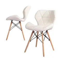 DISTRIONLINE - 2 unidades de Silla Mariposa color blanco
