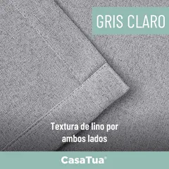 GENERICO - Cortina Blackout 100% Anti Luz – Set de 2 Paños Gris.