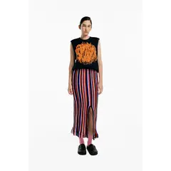 MAGLIONE - Chaleco Circulo Rayado Cuello redondo con sisa