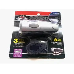 AMERICAN GENERICS - Luz Led De Seguridad Bici 3 Modos Atras Adelante Laterales