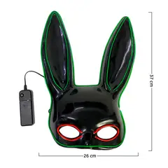 GENERICO - Máscara LED Conejo Media Cara Disfraz Halloween PG395LED