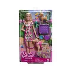 MATTEL - Barbie Paseo Con Perrito En Silla De Ruedas
