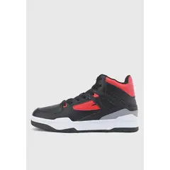 FILA - Tenis Hombre Groster 430060BRW Negro Rojo Urbano Alto