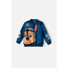 NICKELODEON - Chaqueta de Paw Patrol estampada azul para niño de 2T a 5T