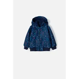 LITTLEMIC - Chaqueta azul con capucha para bebé niño