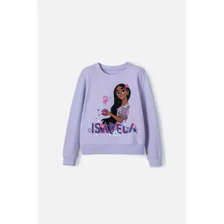 DISNEY - Buzo de Encanto cuello redondo lila para niña