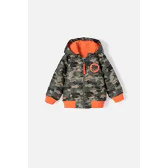 LITTLEMIC - Chaqueta de con cierre y chompa verde militar para bebé niño