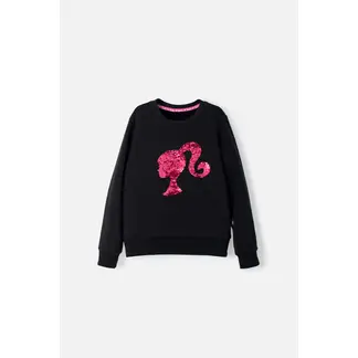 MATTEL - Buzo de Barbie cuello redondo negro para niña