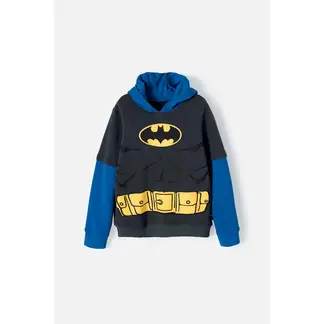 DC COMICS - Buzo de Batman cerrado azul y gris para niño