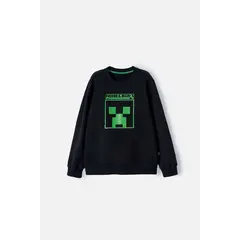 MINECRAFT - Buzo de cerrado negro para niño