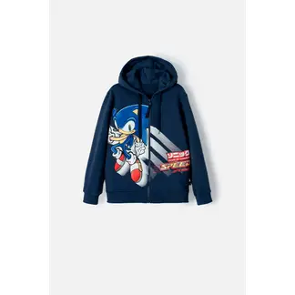 SONIC - Buzo de con cierre azul para niño