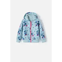 DISNEY - Chaqueta de Minnie Mouse azul con capucha para niña 2T a 5T