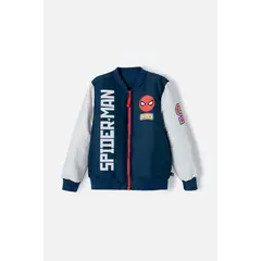 MARVEL - Chaqueta de Spider-man con cierre azul para niño