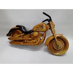 SIN ETIQUETAS - Escultura Harley Davidson Talla En Madera Granadillo Grande