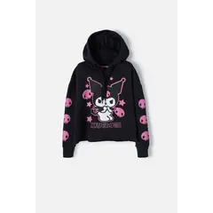 SANRIO - Buzo de Kuromi negro con capucha para niña