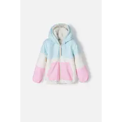LITTLEMIC - Chaqueta de con capucha multicolor para niña 2T a 5T