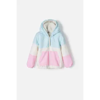 LITTLEMIC - Chaqueta de con capucha multicolor para niña 2T a 5T