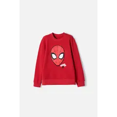 MARVEL - Buzo de Spider-man cerrado rojo para niño