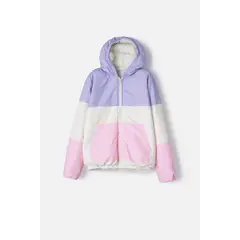 MIC - Chaqueta de con cierre multicolor para niña