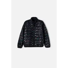 MIC - Chaqueta de con cierre negro para niña