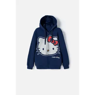 HELLO KITTY - Buzo de con cierre azul para niña
