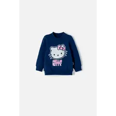 HELLO KITTY - Buzo cerrado azul para bebé niña