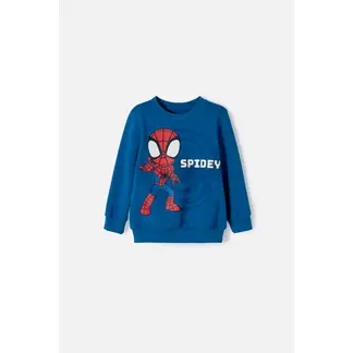 MARVEL - Buzo de Spider-man cerrado azul para niño 2T a 6T