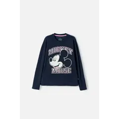 DISNEY - Buzo de Minnie Mouse azul estampado en frente para niña