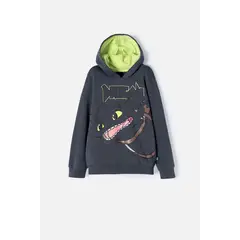 UNIVERSAL - Buzo Cómo entrenar a tu dragón gris y verde con capucha para niño