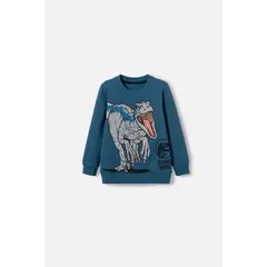 UNIVERSAL - Buzo de Jurassic World azul de diseño cerrado para niño 2T a 5T