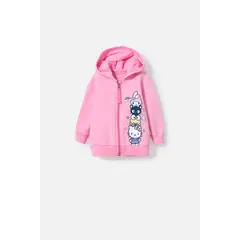 HELLO KITTY - Buzo de rosado con capucha para bebé niña