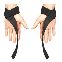 GENERICO - Straps para levantamiento de pesas Domyos negro