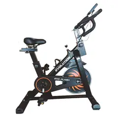 EVOLUTION FITNESS - Bicicleta Spinning EVOLUTION Flash Negro con Naranja..