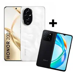 HONOR - Celular 200 12GB 512GB 5G Blanco + Celular X5B 4GB 128GB Negro