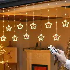 MULTIPLACE COLOMBIA - Luces de navidad decorativas para con figuras de estrellas-