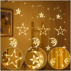 MULTIPLACE COLOMBIA - Luces de navidad decorativas con figuras de estrellas