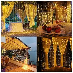 MULTIPLACE COLOMBIA - Cortina de Luces de navidad decorativas para Exteriores 300X300 CM