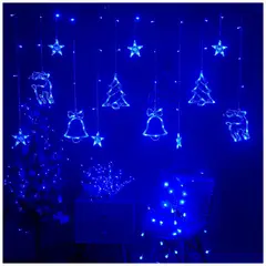 MULTIPLACE COLOMBIA - Luces de navidad decorativas con figuras de Renos Luz Azul
