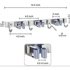 GENERICO - Soporte de Pared para Escobas y Traperos