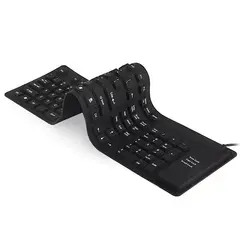 GENERICO - Teclado Flexible para Computador o Tablet Negro