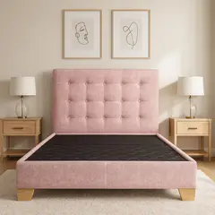 ESTILO Y CONFORT - Basecama y Cabecero 100x190 Rosa
