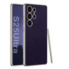 GENERICO - Forro Estuche Protector de Cuero Sinténtico Para Samsung S25 Ultra Azul
