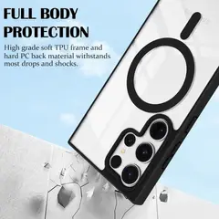 GENERICO - Estuche Protector Magsafe Carga Mágnetica Para Samsung S23 Ultra Negro