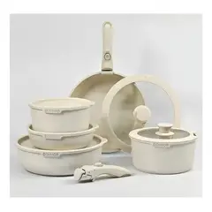 HOME - Set Juego de Ollas 17 Piezas Granito Marmol Antiadherente Donnor Beish