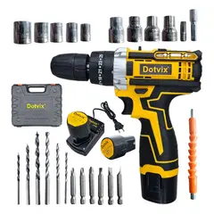 PROTOOL - Taladro Inalámbrico Atornillador De 18V Con Accesorios