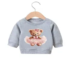 100 - Sueter Gris Con Osita En Tutu