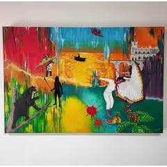 GENERICO - Colombia Esencia Cromática Obra de Arte Abstracta 60x90cm