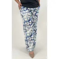 L Y H - Pantalon Para Mujer Azul Marca L&H